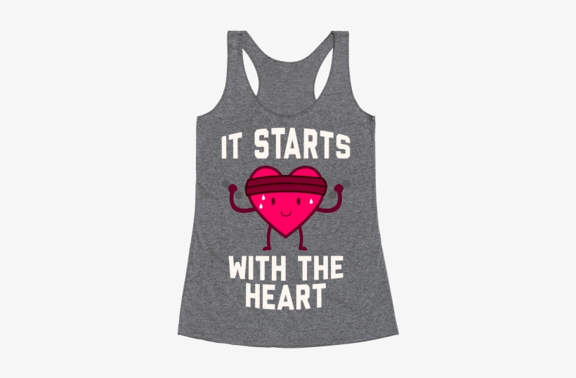 It Starts With The Heart Racerback Tank Top - Sexually Deprived For Your Freedom, transparent png download