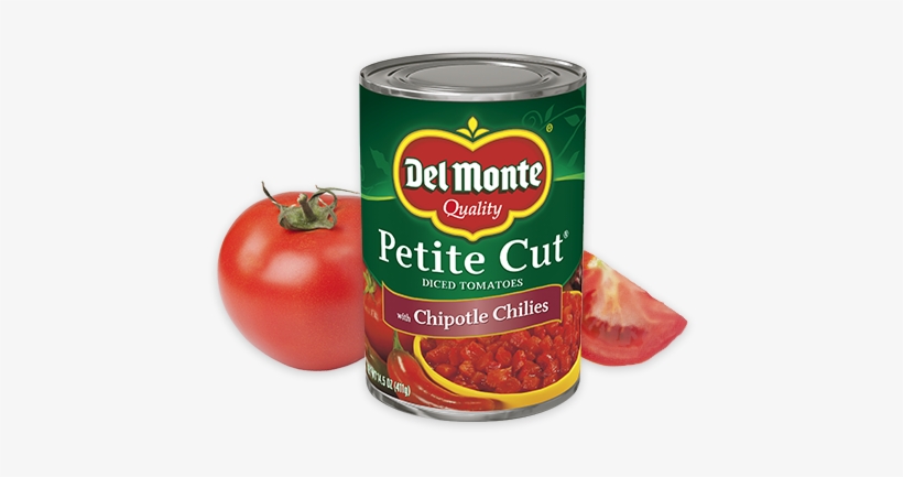 Petite Cut Diced® Tomatoes With Chipotle Chilies - Del Monte Petite Cut Diced Tomatoes 14.5 Oz. Can, transparent png download