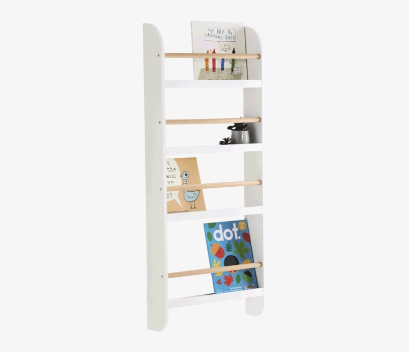 Greenaway Skinny Bookcase, White/natural - Great Little Trading Co, transparent png download
