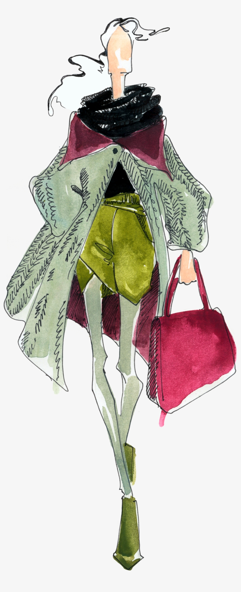 #olgako #fashionillustration #illustration #watercolor - Illustration, transparent png download