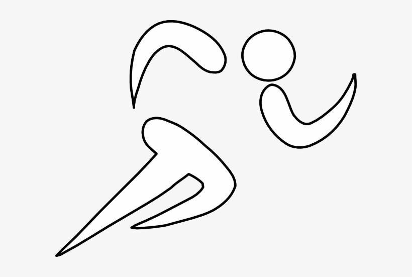 Jpg Transparent Library Athlete Clipart Crouched - Athlete Png White, transparent png download