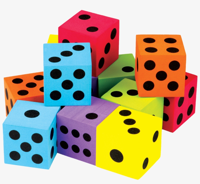 Colorful Large Pack Pinterest Math Learning And - Large Dice, transparent png download