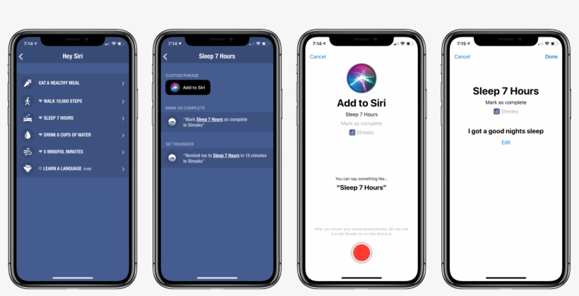 Each Of The Habits You Track In Streaks Can Be Assigned - Siri Shortcuts, transparent png download