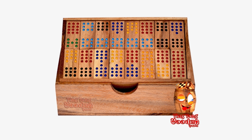 Domino 12 Family Box Domino With 96 Wooden Dominoes - Game, transparent png download
