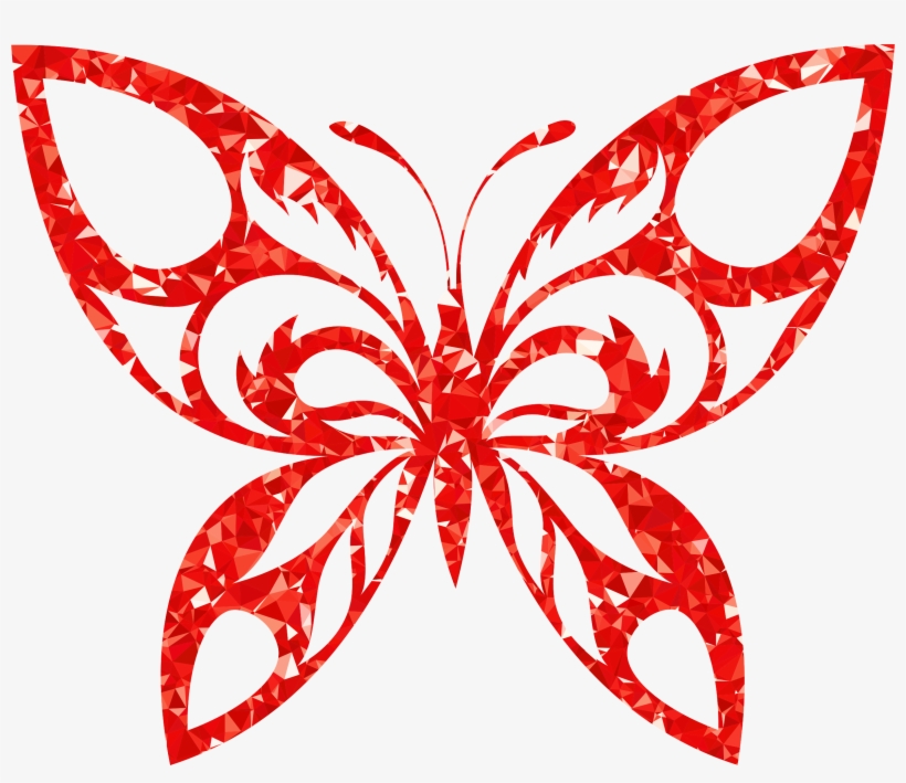 Butterfly Stencil Pattern - Totes- Personalized-pink Butterfly, transparent png download