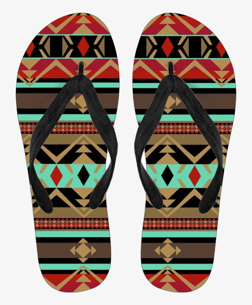 Limited Edition ☆ Men Tribal Pattern Flip Flops - Flip-flops, transparent png download