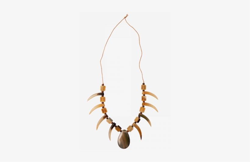 Tribal Pattern Pendant Necklace In Natural Color - Necklace, transparent png download