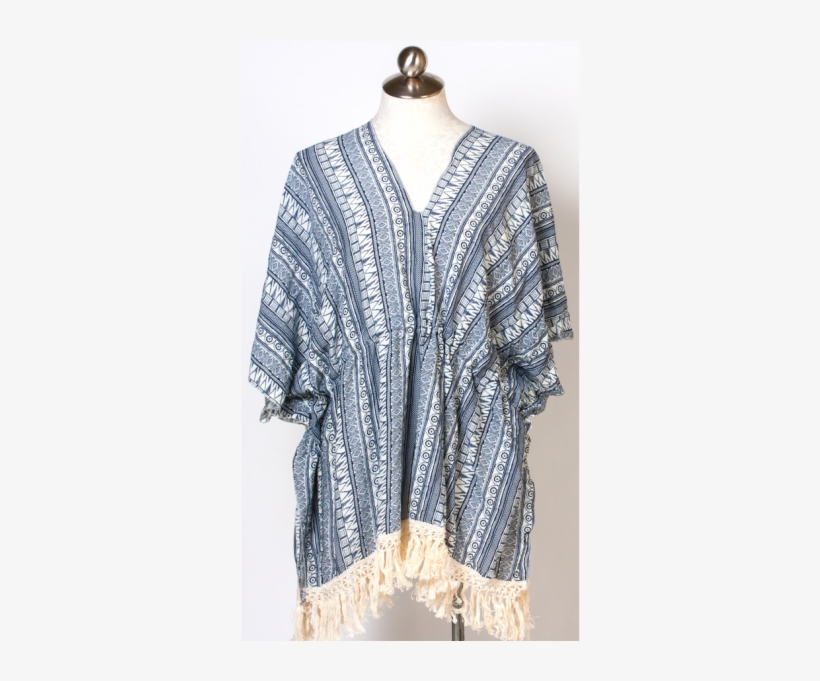 2038 Navy Tribal Drawstring Top - Cardigan, transparent png download