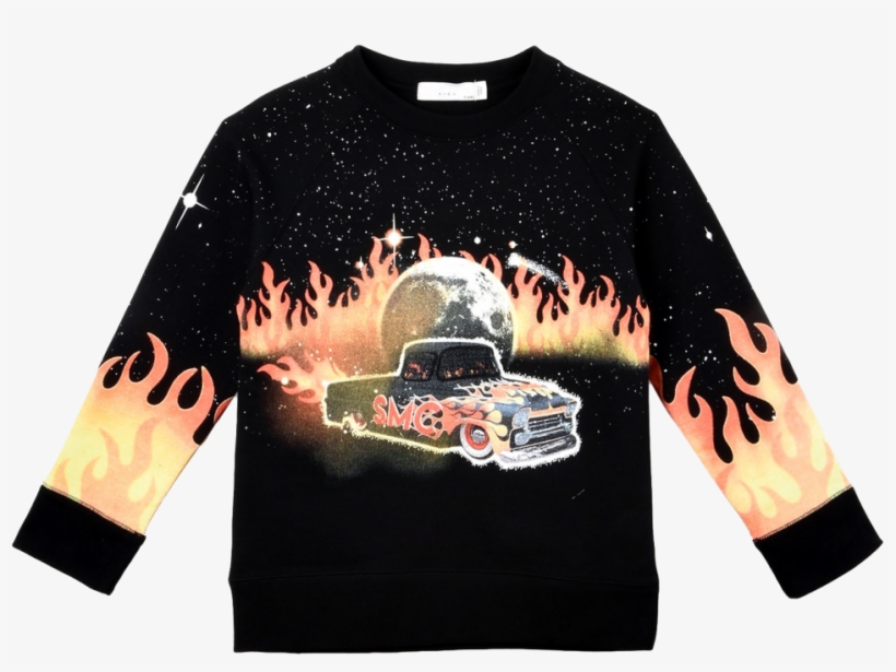 Stella Mccartney Kids Arlie Sweater Car Flames Eagle - Sweatshirt, transparent png download