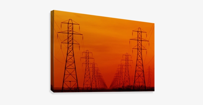 Hydro Power Lines And Towers, Glass, Manitoba Canvas - Posterazzi Hydro Power Lines And Towers Glass Manitoba, transparent png download