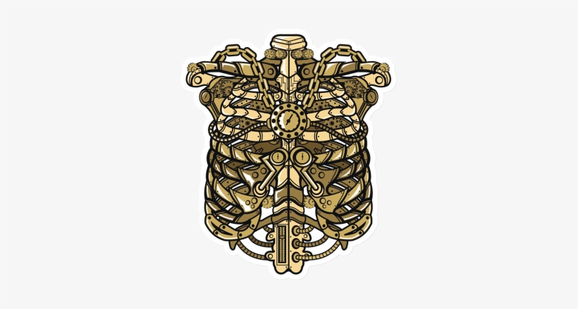 Steampunk Ribcage - T-shirt, transparent png download