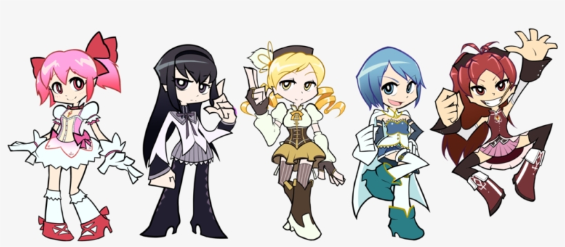 Homura Akemi Kyōko Sakura Cartoon Vertebrate Anime - Panty And Stocking Madoka, transparent png download