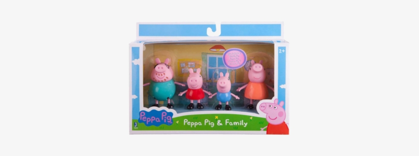 Peppa Pig Family 4 Pack - Peppa Pig Peppa & Friends Family Pack, transparent png download