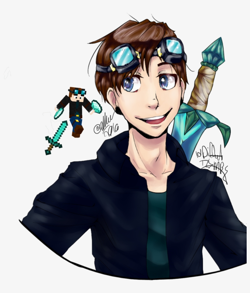 The Diamond Minecart - L'd4clo Youtuber Diamond Dantdm Cosmetic Bag Handle, transparent png download