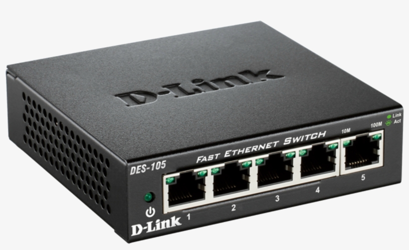 Des105b1image Lside - D-link Dgs-108 8-port Gigabit Ethernet Desktop Switch, transparent png download