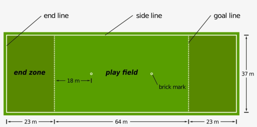 Players Cannot Run With The Disc - Ultimate Frisbee Playing Field, transparent png download