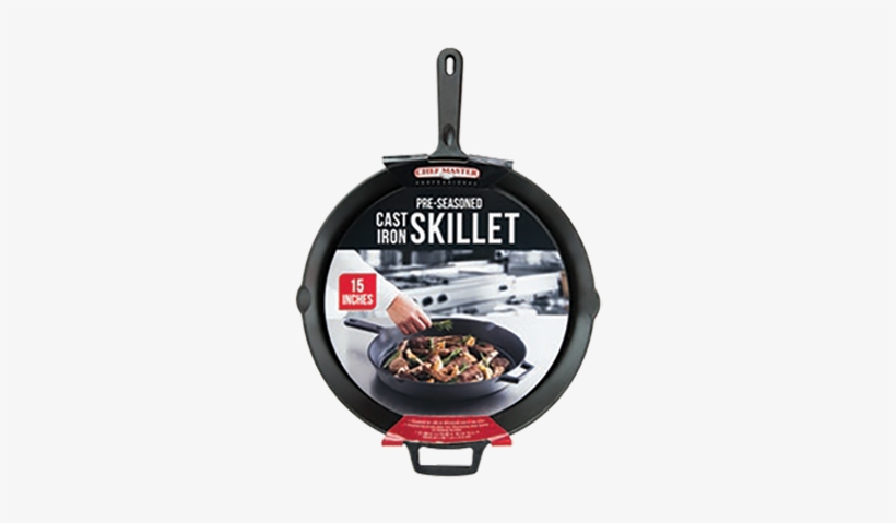 Chef Master 90205 Cast Iron Fry Pan - Chef Master 90205 15" Diameter Cast Iron Skillet, transparent png download