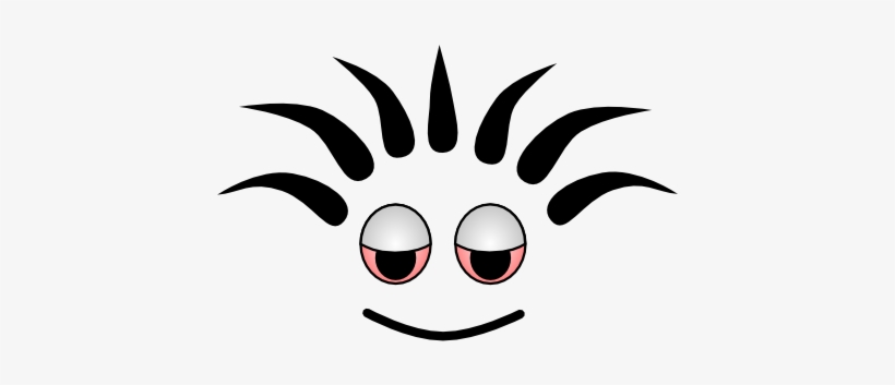 Crazy Eye - Black And White Funny Png Clipart, transparent png download