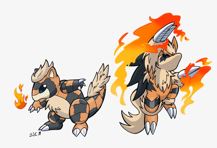 Tried My Hand At Some Crossbred Variants Of Sandshrew/sandslash - Growlithe, transparent png download