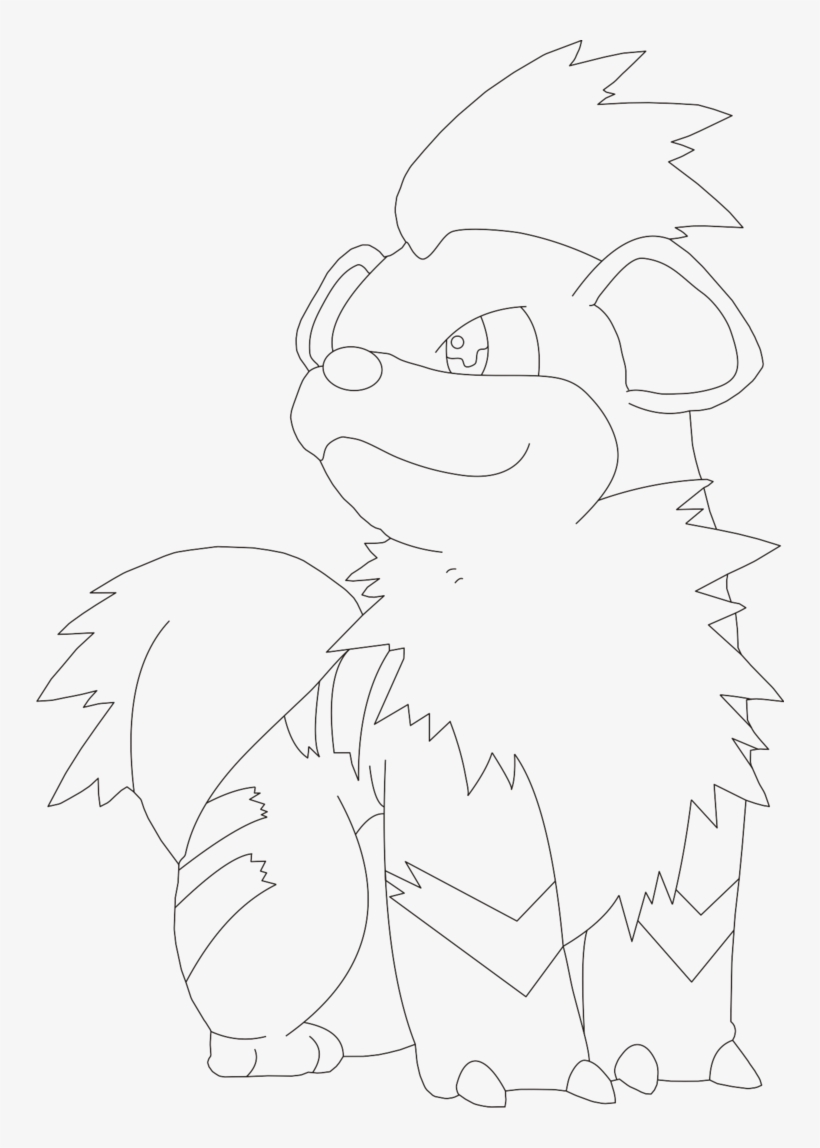Growlithe Drawing At Getdrawings - Growlithe Base, transparent png download