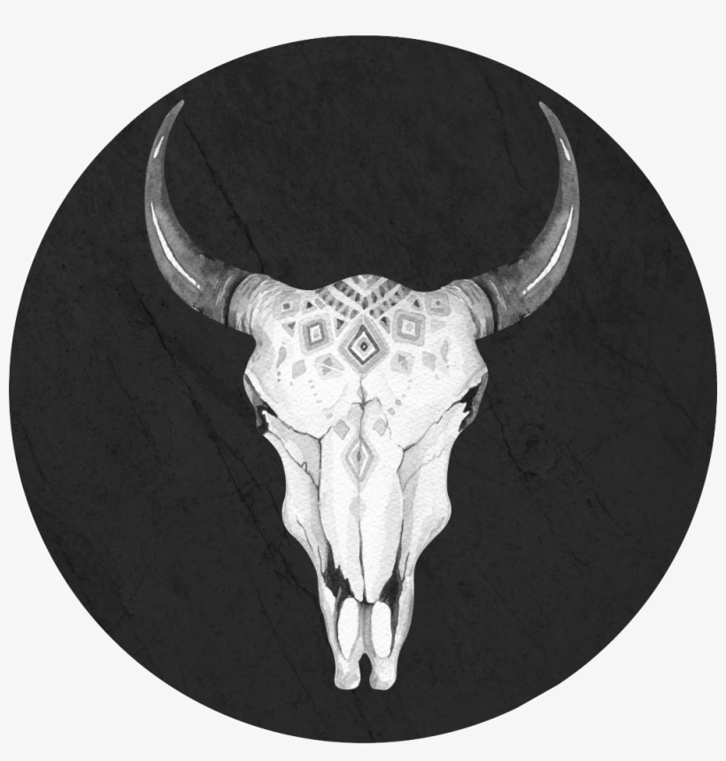 Boho Bull Skull - Skull, transparent png download