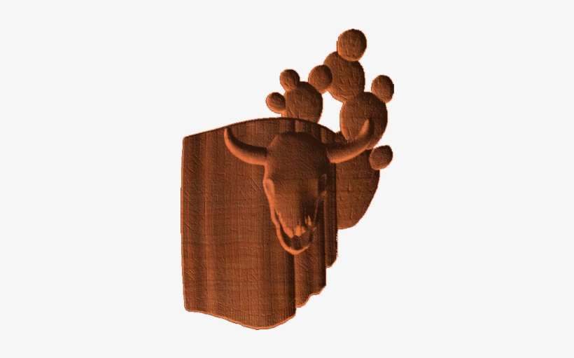 Western Cow Skull Cactus Blanket - Bull, transparent png download