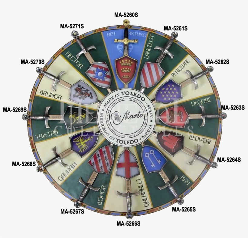 Miniature Sir Galahad Sword And Shield By Marto - 12 Knight Of Round Table, transparent png download