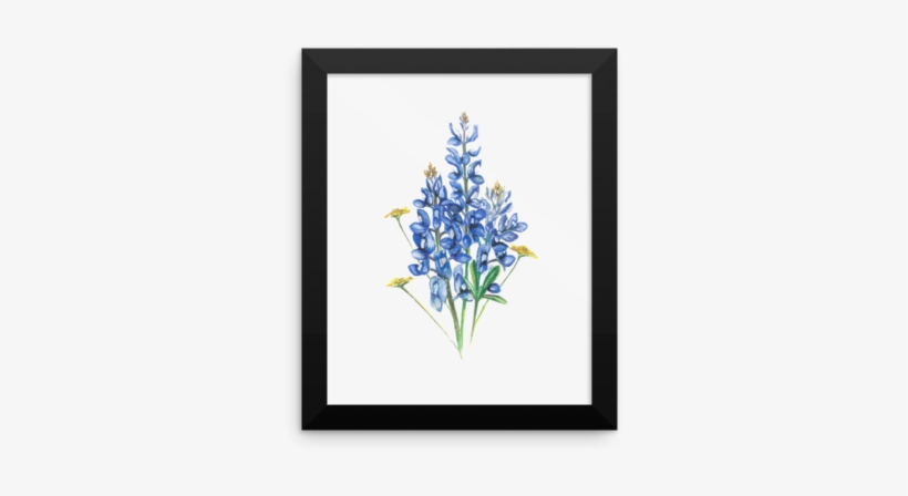 Bluebonnets And Wildflowers Framed Poster - Bluebonnet, transparent png download