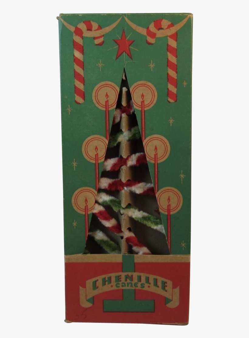 Chenille Candy Canes In Original Box Vintage Christmas - Christmas Ornament, transparent png download
