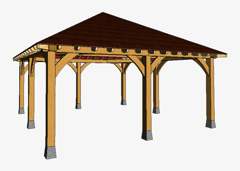 9 Post Oak Gazebo - Gazebo, transparent png download