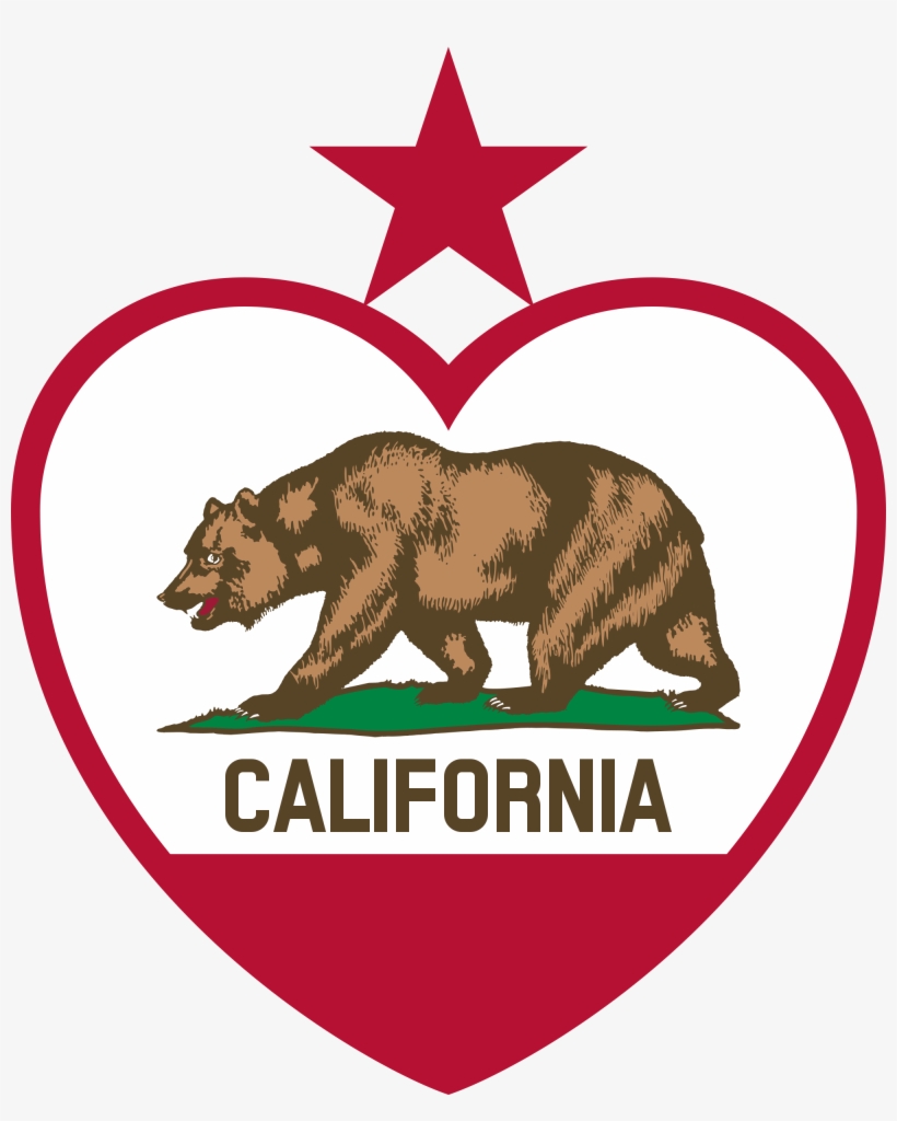 This Free Icons Png Design Of California Flag Heart, transparent png download