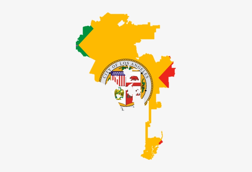 162 × 240 Pixels - Los Angeles Flag Map, transparent png download