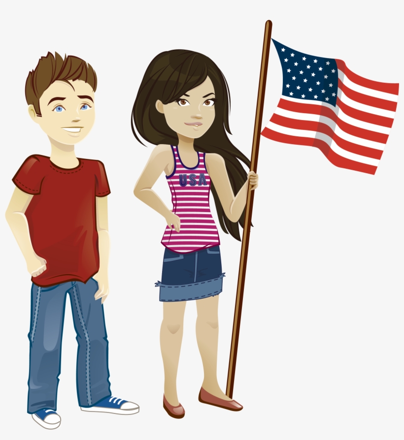 Sam And Sofia Usa Flag - Little Passports Sam And Sofia, transparent png download