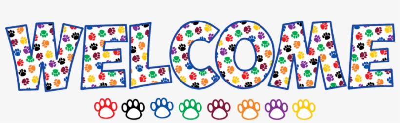 Download Tcr5439 Paw Prints Welcome Bulletin Board Display Set Teacher Created Resources Paw Prints Welcome Bulletin Transparent Png 900x900 Free Download On Nicepng