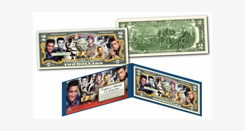 Elvis Presley * Life & Times * Officially Licensed - 2 Dollar Bill, transparent png download
