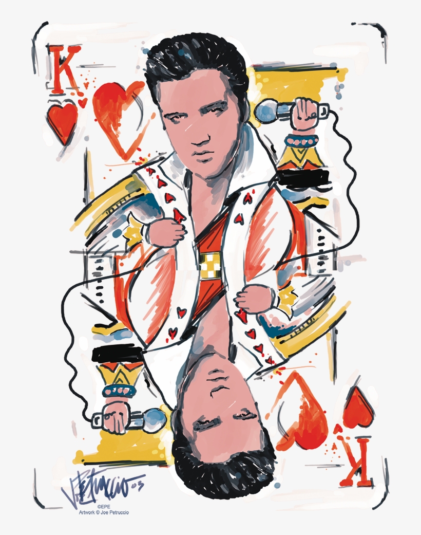 Elvis Presley King Of Hearts Kid's T-shirt - Elvis - King Of Hearts T-shirt Size M, transparent png download