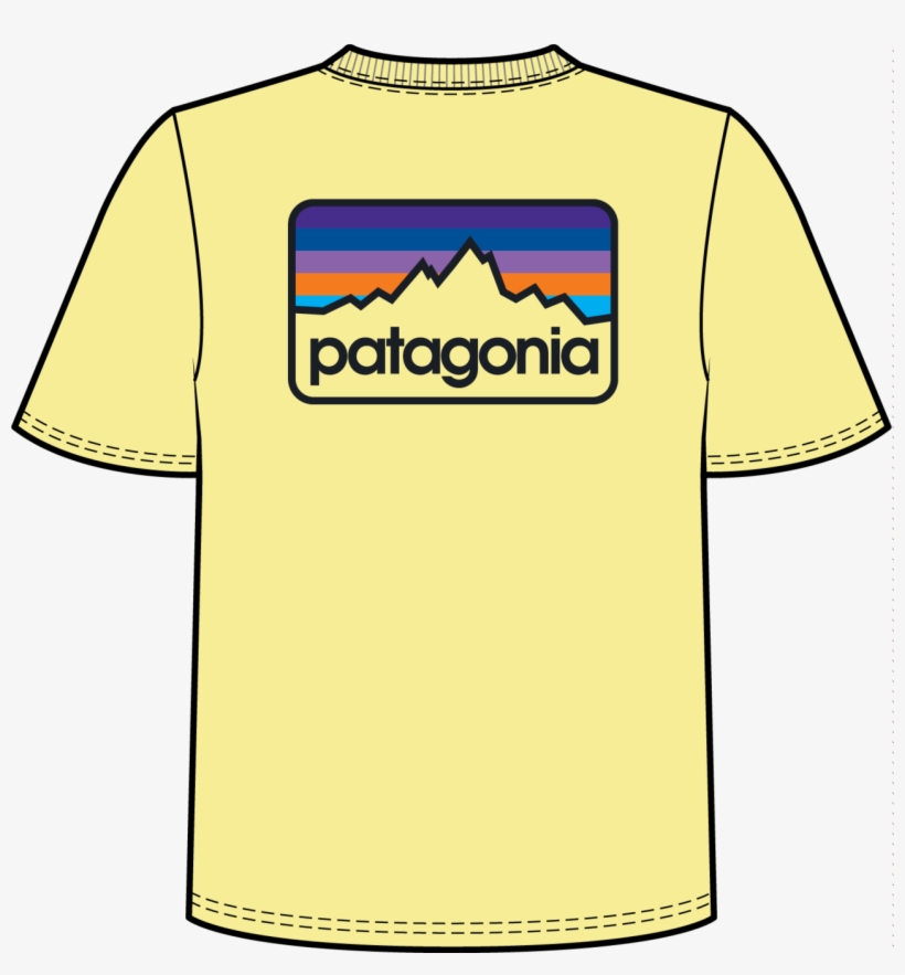 Mens Patagonia Line Logo Tee - Patagonia Mini Tote - Line Logo Badge: Bleached Stone, transparent png download