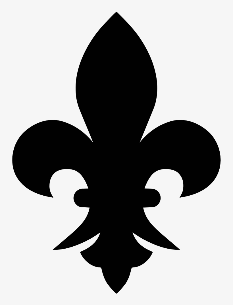Red Flor De Lis In Black Background, transparent png download
