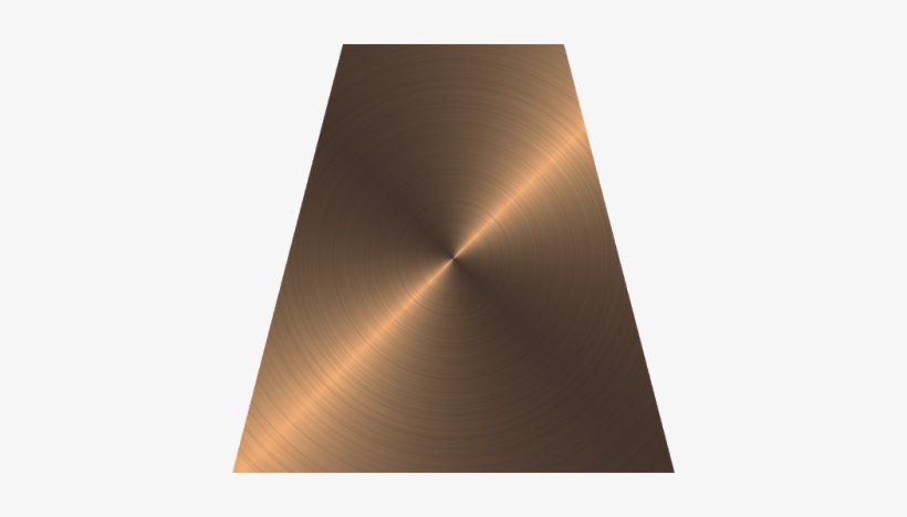 Parallelogram Flat Brushed Circular Copper Metallic - Wood, transparent png download
