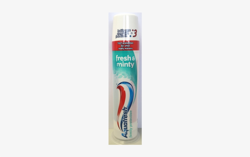 Aquafresh Pump Fresh & Minty Toothpaste 100ml - Aquafresh Fresh And Minty 100ml, transparent png download