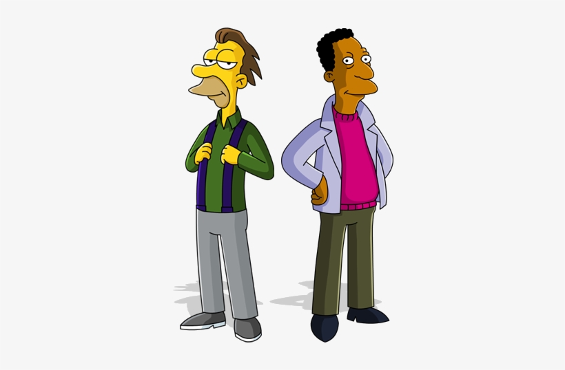 Lenny's Downfall Carl's Rise Up The Ladder True Bromance - Simpsons Lenny And Carl, transparent png download