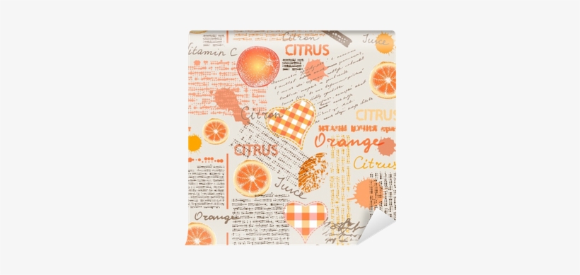 Imitation Of Halftone Newspaper With Citrus And Oranges - Citrus × Sinensis, transparent png download