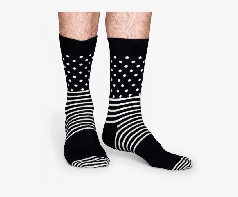 Stripes & Dots Sock - Sock, transparent png download