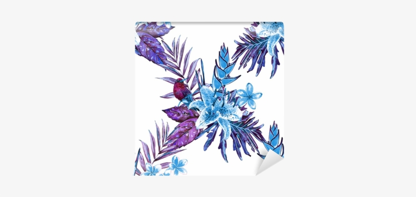 Watercolor Exotic Plants - Textile, transparent png download