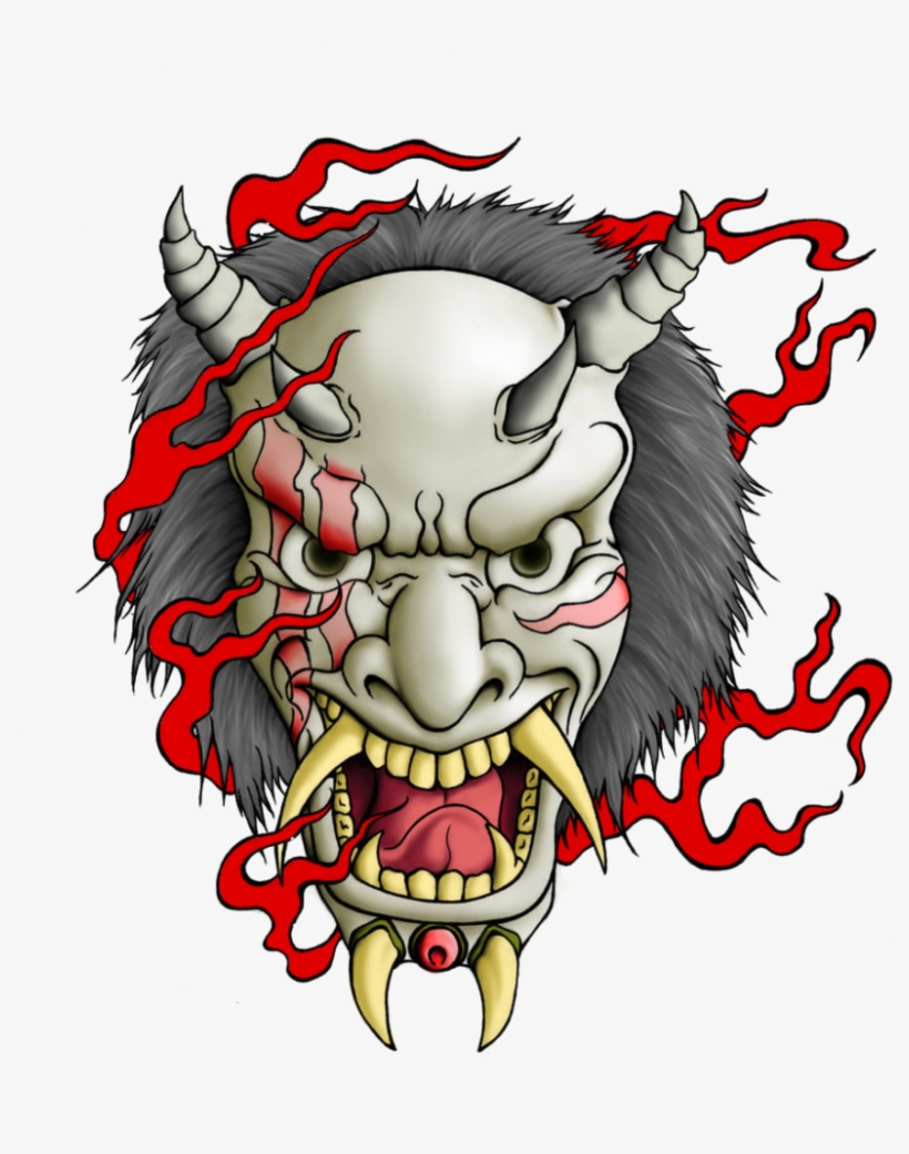 Oni Mask Png Free Download - Oni Mask Png, transparent png download
