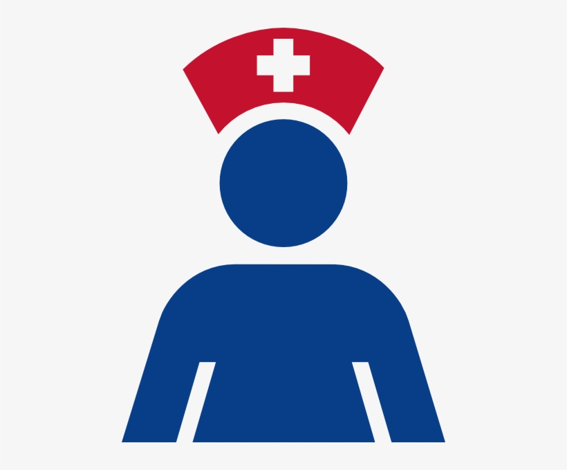 Red And Blue Nurse Icon Clip Art - Nurse Blue Png, transparent png download