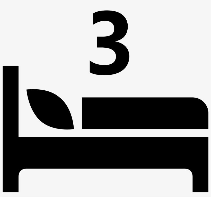 Three Beds Icon - Icon Beds, transparent png download