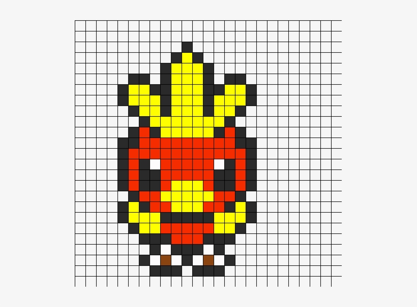 Torchic Pattern Download Torchic Overworld Sprite Perler Bead Pattern / Bead - Perler ...