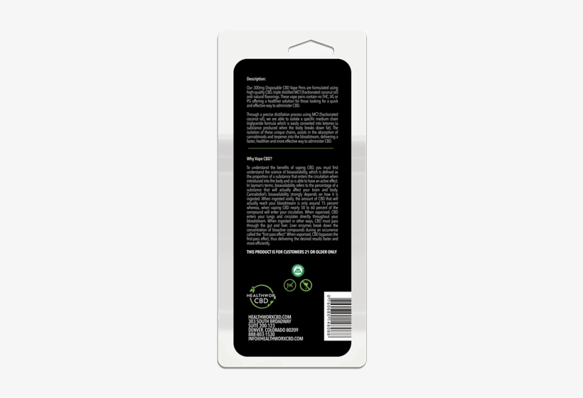 Cbd Vape Pen - Vaporizer, transparent png download
