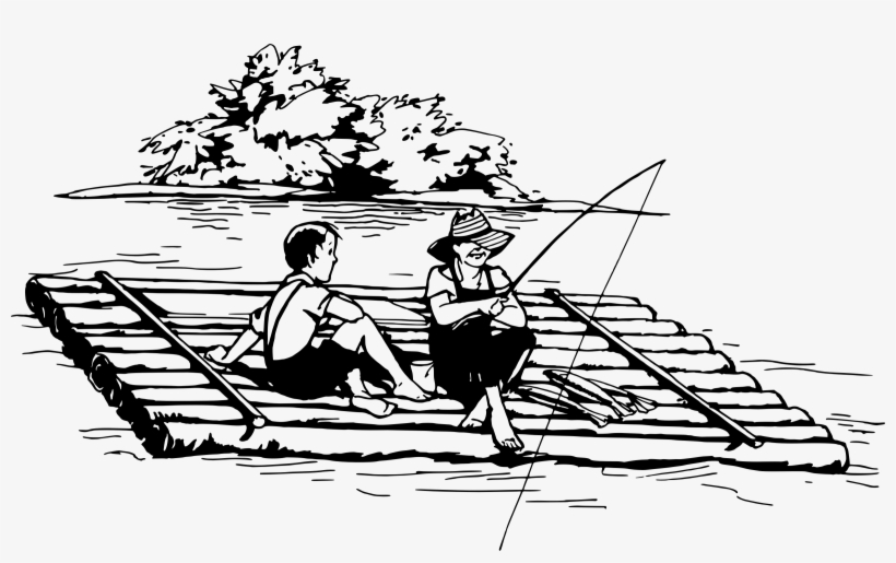 This Free Icons Png Design Of Fishing From A Raft, transparent png download